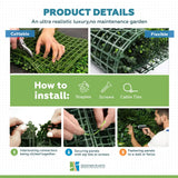 Luxury Snowy White Vertical Garden / Green Wall UV Resistant 100cm x 100cm