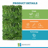 Luxury White Oasis Vertical Garden / Green Wall UV Resistant 1m x 1m
