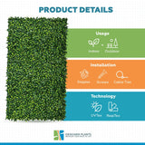 Jasmine Hedge Screen Green Wall Panel UV Resistant 100cm x 100cm