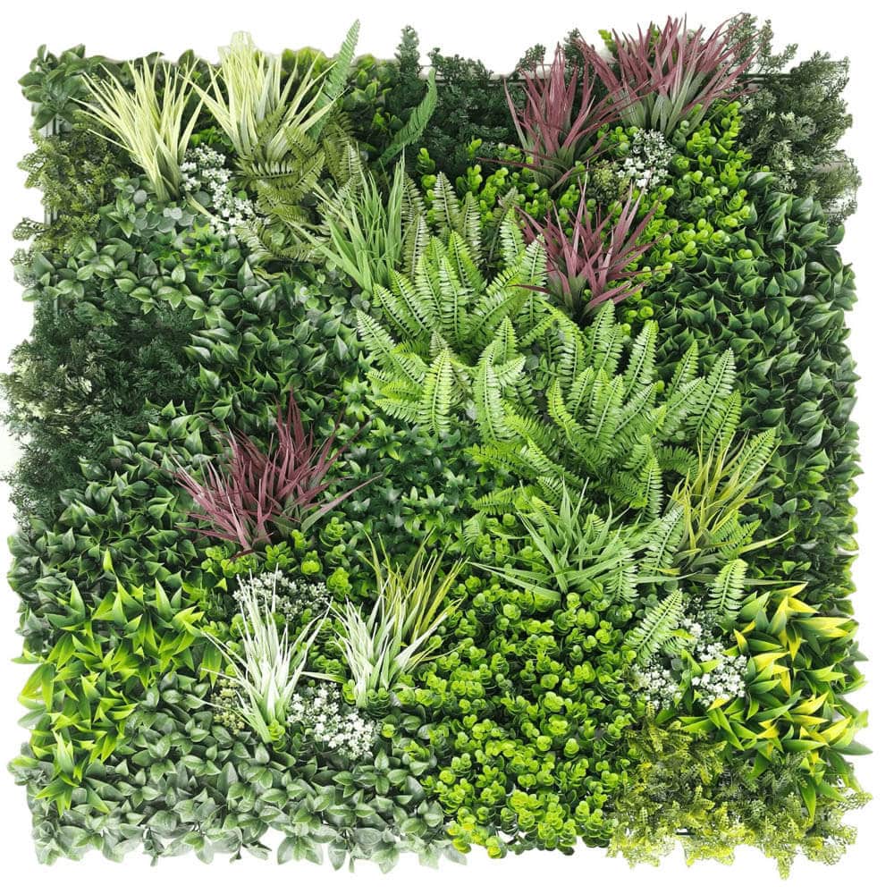Premium Urban Greenery Artificial Vertical Garden / Fake Green Wall UV Resistant 1m x 1m (Exclusive Model) - Designer Plants