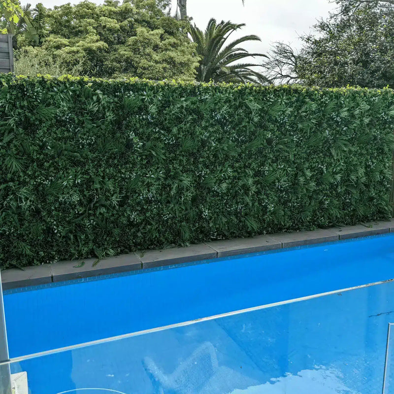 No better way to enjoy a beautiful green-lush setting in your pool area