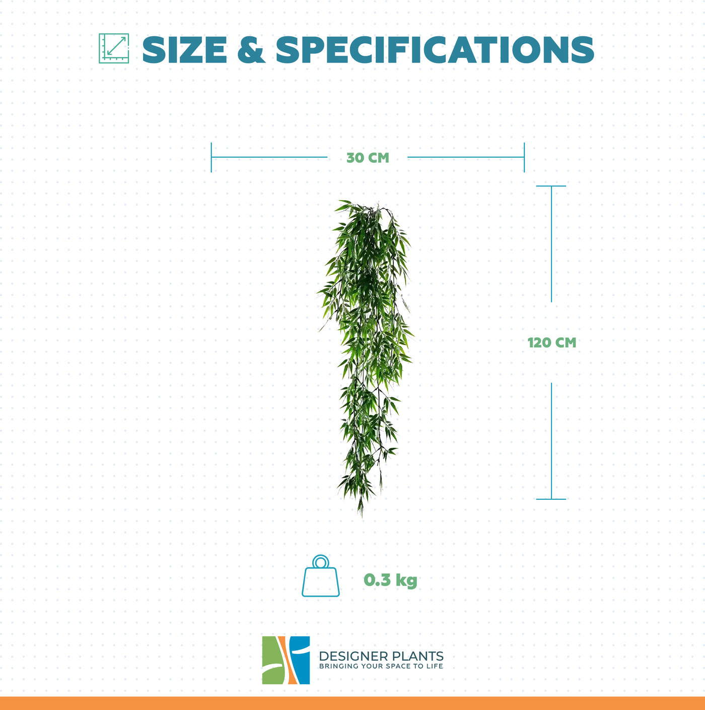 Vivid Green Hanging Artificial Ruscas Plant UV Resistant 120cm