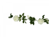 Flowering White Artificial Rose Garland 190cm