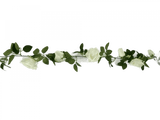 Flowering White Artificial Rose Garland 190cm