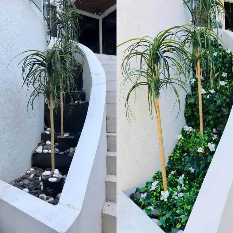 Flowering artificial jasmine stem garden bed