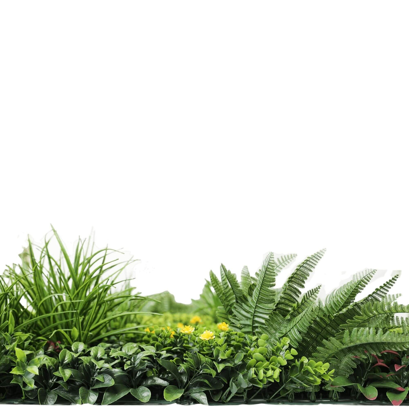 Luxury Country Fern Recycled Vertical Garden / Green Wall UV Resistant 100cm x 100cm