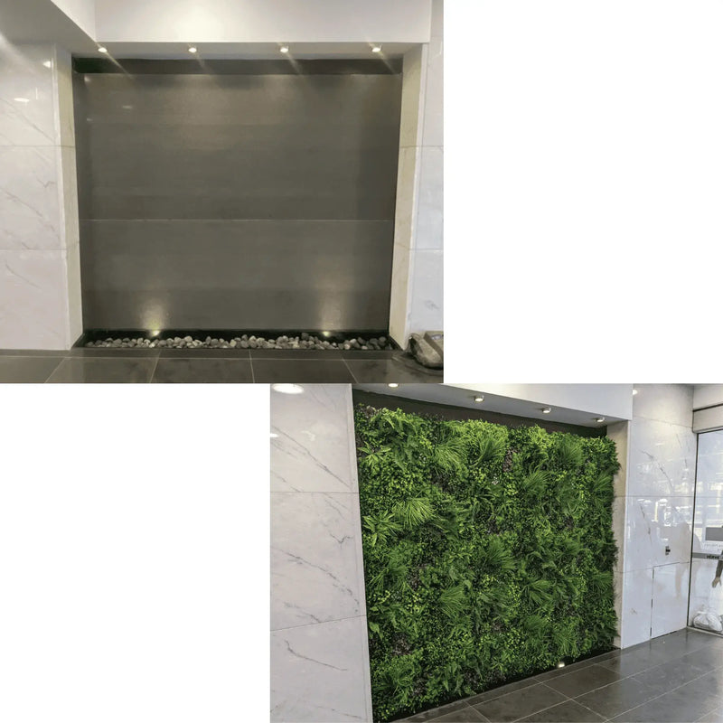 Lush Country Fern Panels Brighten The Entrance To Verve Residential Apartments
