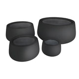 Luxury Soft Tapered Bowl Planter Set of 4 | Premium Pot Range | Matt Black