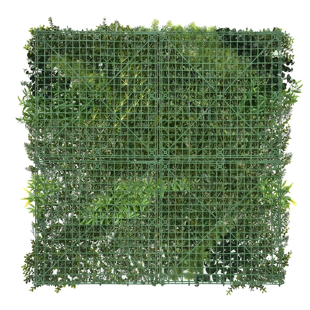 Bloom Luxe artificial green wall panel 1m x 1m, backing