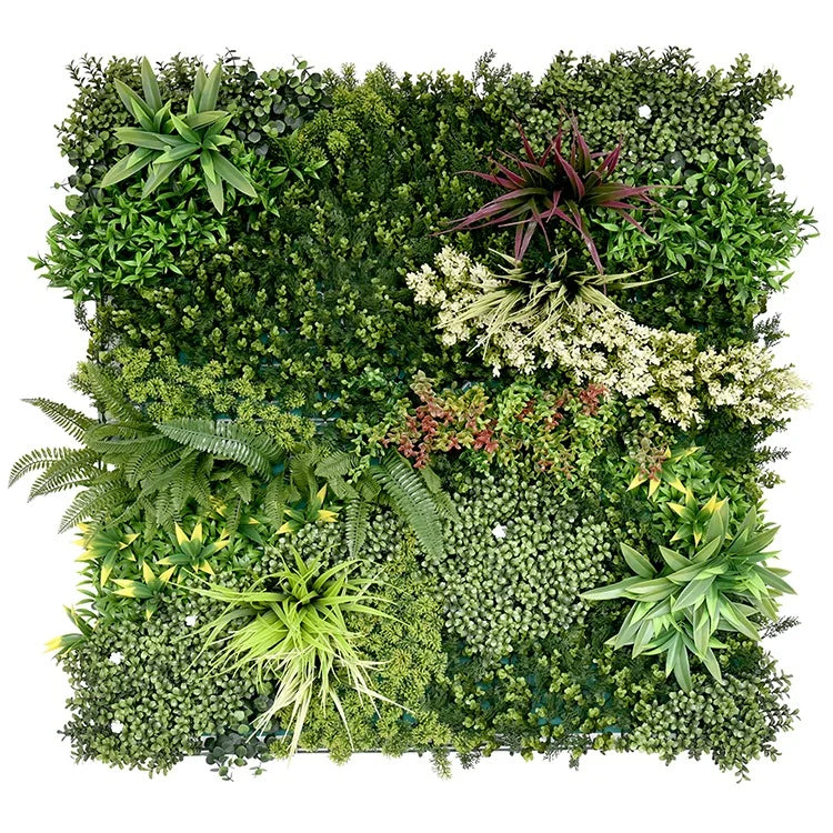 Bloom Luxe artificial green wall panel 1m x 1m, front