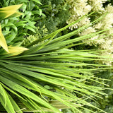 Botanical Harmony artificial green wall panel 1m x 1m, foliage detail 2
