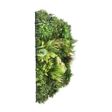 Botanical Harmony artificial green wall panel 1m x 1m, side