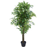 Premium Bushy Potted Artificial Ficus Tree 140cm - Designer Plants