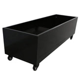 Black Metal Planter Medium + Wheels - Designer Plants