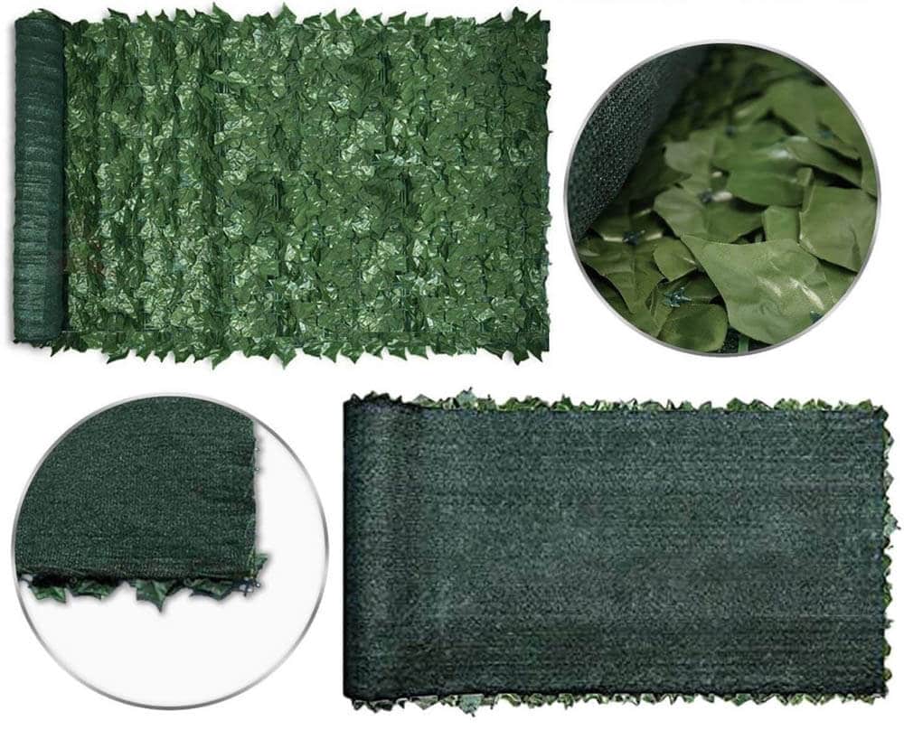 Artificial Ivy Leaf Hedging & Privacy Screen (shade cloth backing) 3m x 1m Roll