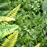 Coastal Native Retreat artificial green wall panel 1m x 1m, foliage detail 1