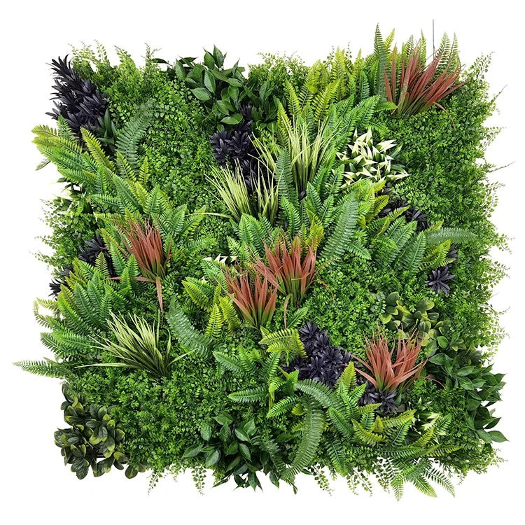 Coastal Native Retreat artificial green wall panel 1m x 1m, front