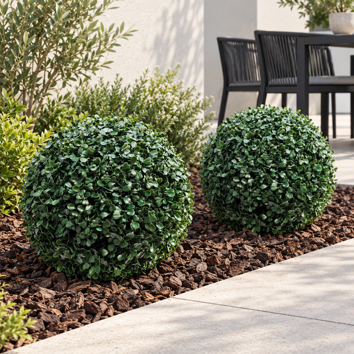 Boxwood Topiary Ball UV Resistant 40cm - styled product image B