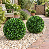 Large Rose Topiary Ball UV Resistant 44cm - styled product image B
