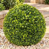 Medium Mixed Boxwood Topiary Ball UV Resistant 28cm - styled product image A