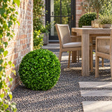 Large Clover Hedge Artificial Topiary Ball UV Resistant 44cm - styled product image B