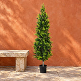 Artificial Potted Topiary Tree UV Resistant 150cm - styled product image A