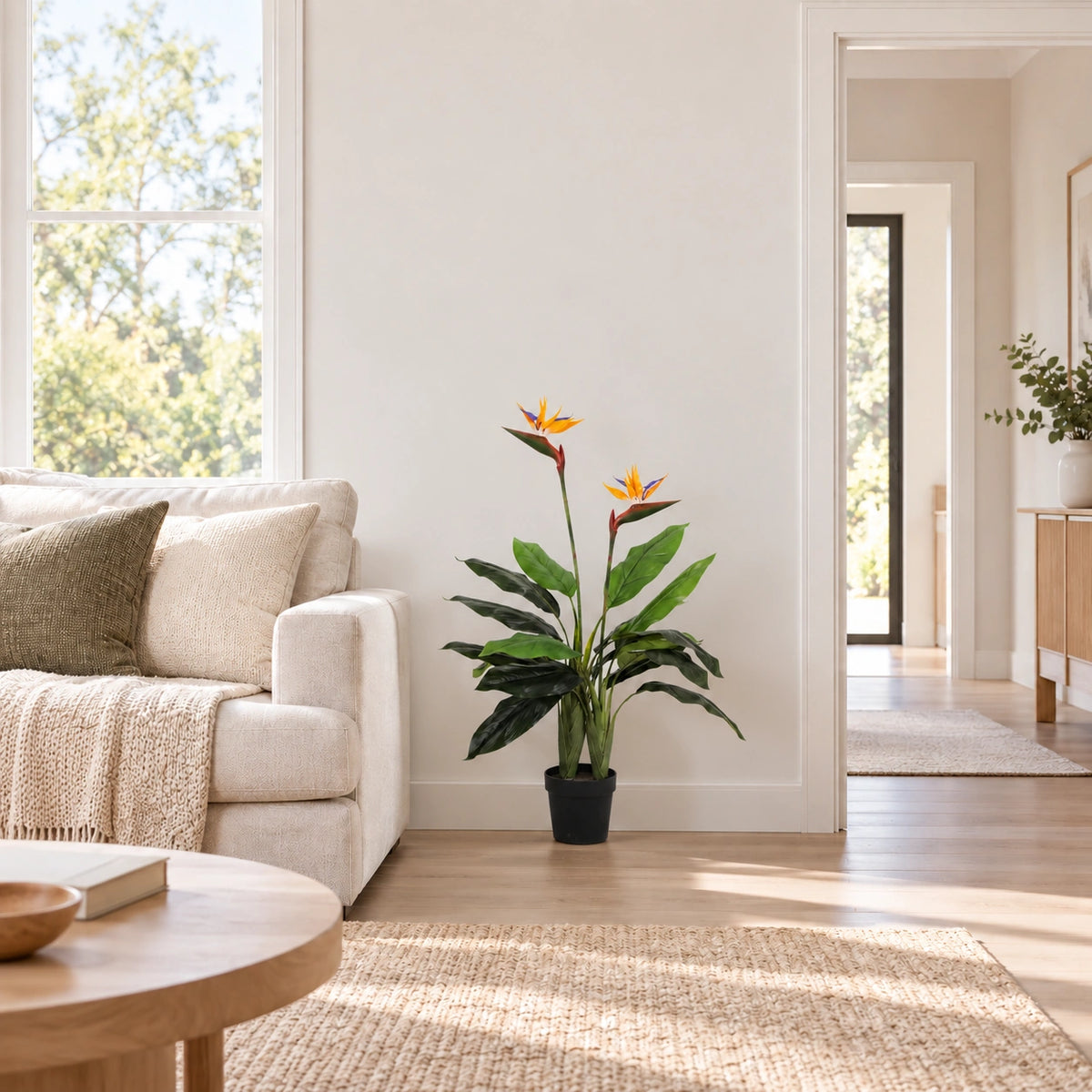 Artificial Bird of Paradise Plant 110cm - styled product image A