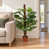Artificial Calathea Plant in Pot 110cm - styled product image A