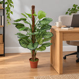 Artificial Calathea Plant in Pot 110cm - styled product image B