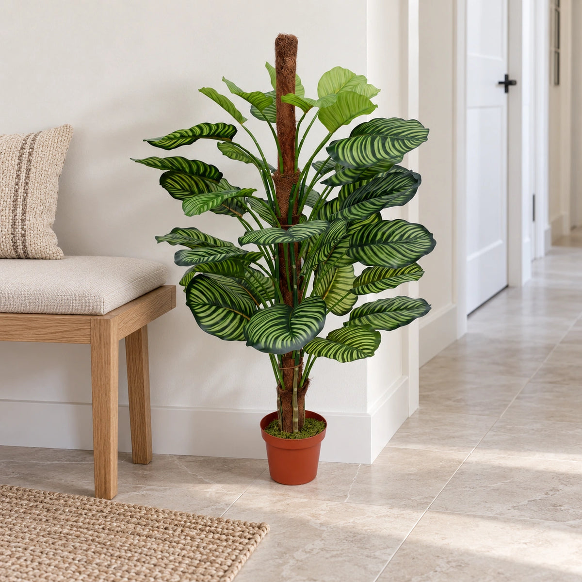 Artificial Calathea Plant in Pot 110cm - styled product image C