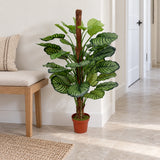 Artificial Calathea Plant in Pot 110cm - styled product image C