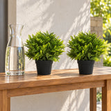 Small Potted Artificial Mimosa Fern UV Resistant 20cm - styled product image B