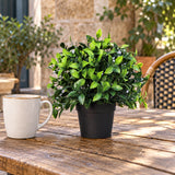Small Potted Artificial Jasmine Plant UV Resistant 20cm - styled product image A
