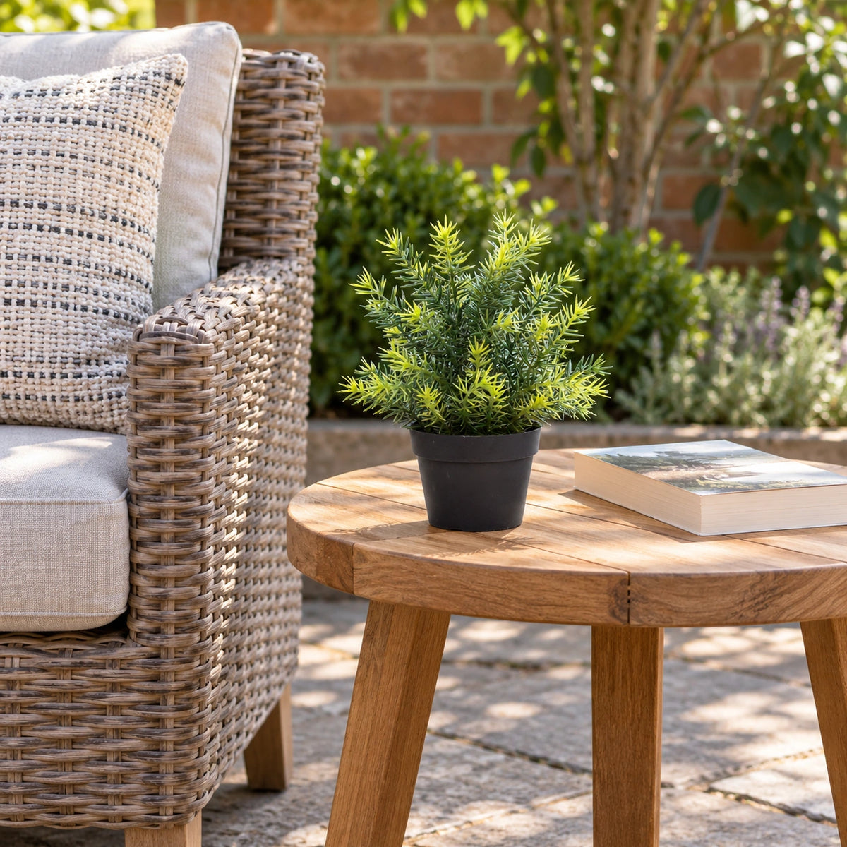 Small Potted Artificial Native Grass Plant UV Resistant 20cm - styled product image C