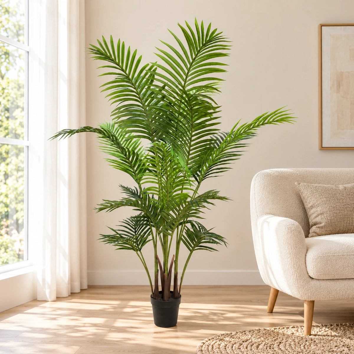 Premium Artificial Areca Palm Tree Real Touch 160cm - styled product image A