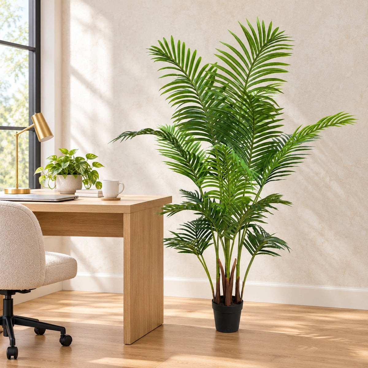 Premium Artificial Areca Palm Tree Real Touch 160cm - styled product image B