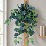 Artificial Fittonia Hanging Garland Bush 80cm - styled product image B