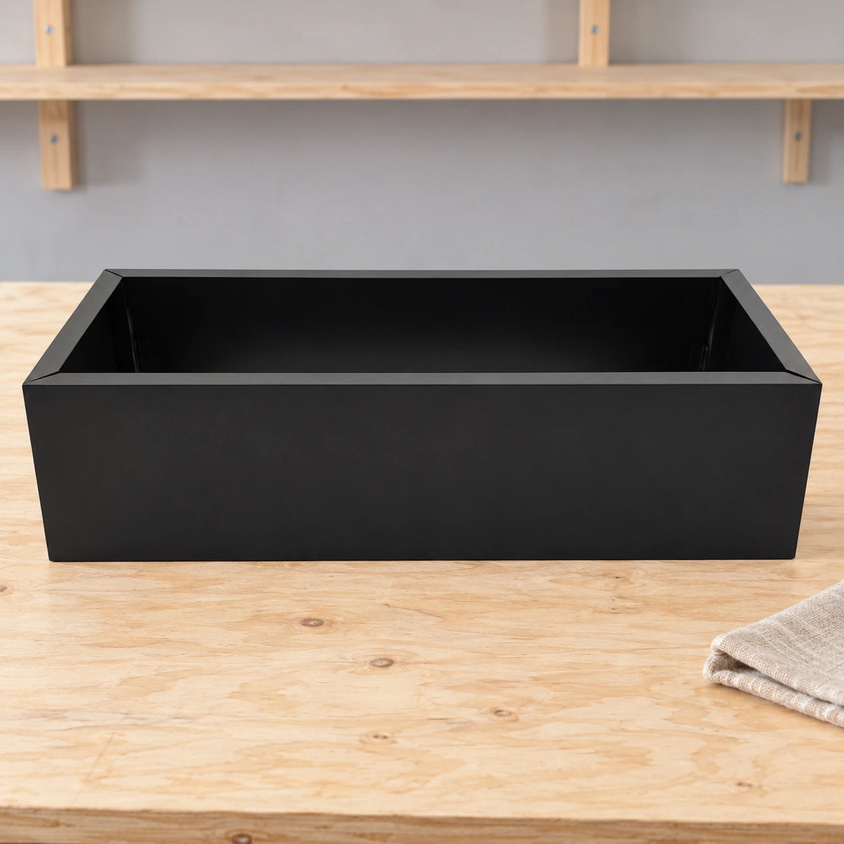 Black Metal Planter Small - styled product image C