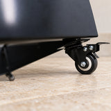Black Metal Planter Medium + Wheels - styled product image B