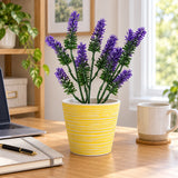 Small Artificial Lavender Stem / Wall Plant UV Resistant 26cm - styled product image A
