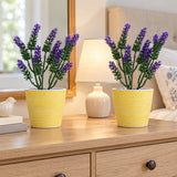 Small Artificial Lavender Stem / Wall Plant UV Resistant 26cm - styled product image B