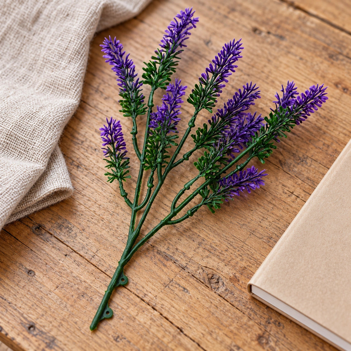 Small Artificial Lavender Stem / Wall Plant UV Resistant 26cm - styled product image C
