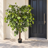 Artificial Ficus Tree 180cm Nearly Natural UV Resistant - styled product image B