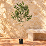Nearly Natural Artificial Olive Tree UV Resistant 150cm - styled product image B