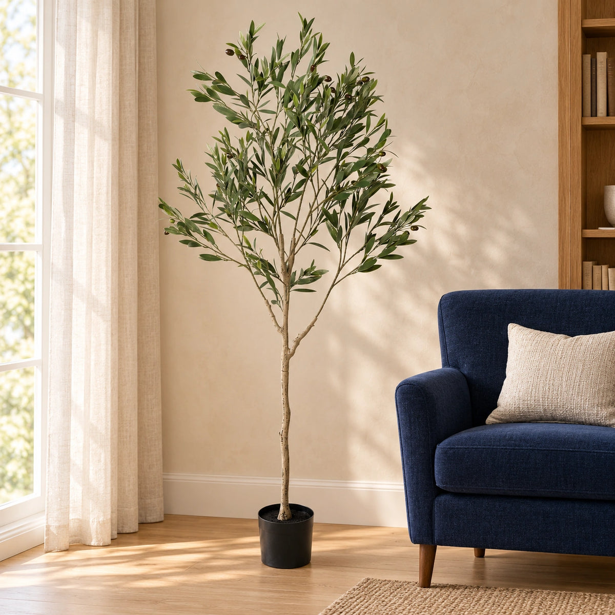 Nearly Natural Artificial Olive Tree UV Resistant 150cm - styled product image C