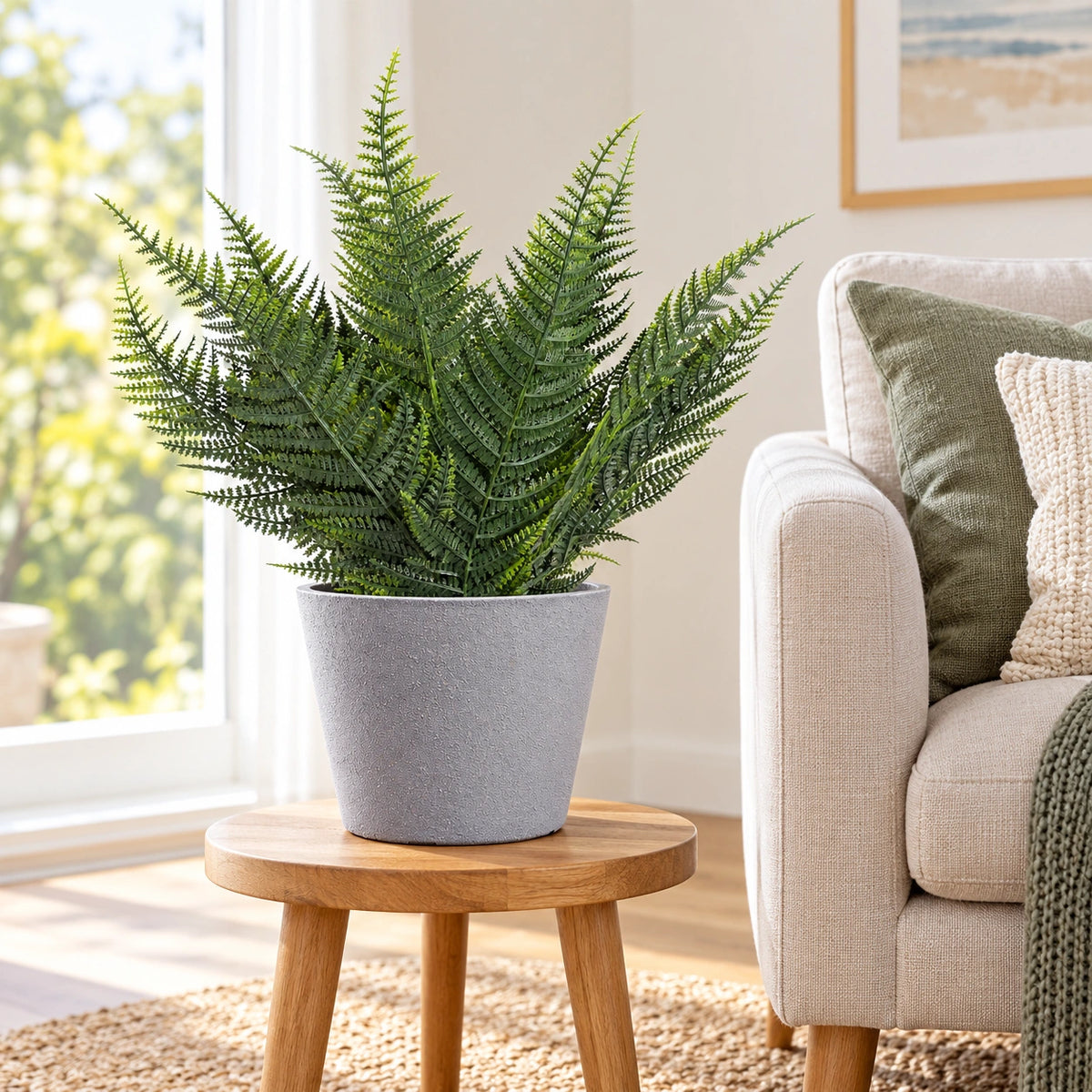 Premium Artificial Australian Fern UV Resistant 50cm - styled product image A