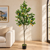Artificial Lemon Tree (Potted) with Lemons 150cm - styled product image B