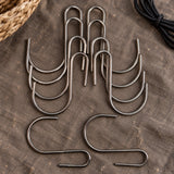 Stainless Steel Hanging Hooks 9cm x 7cm 10 Pieces - styled product image C