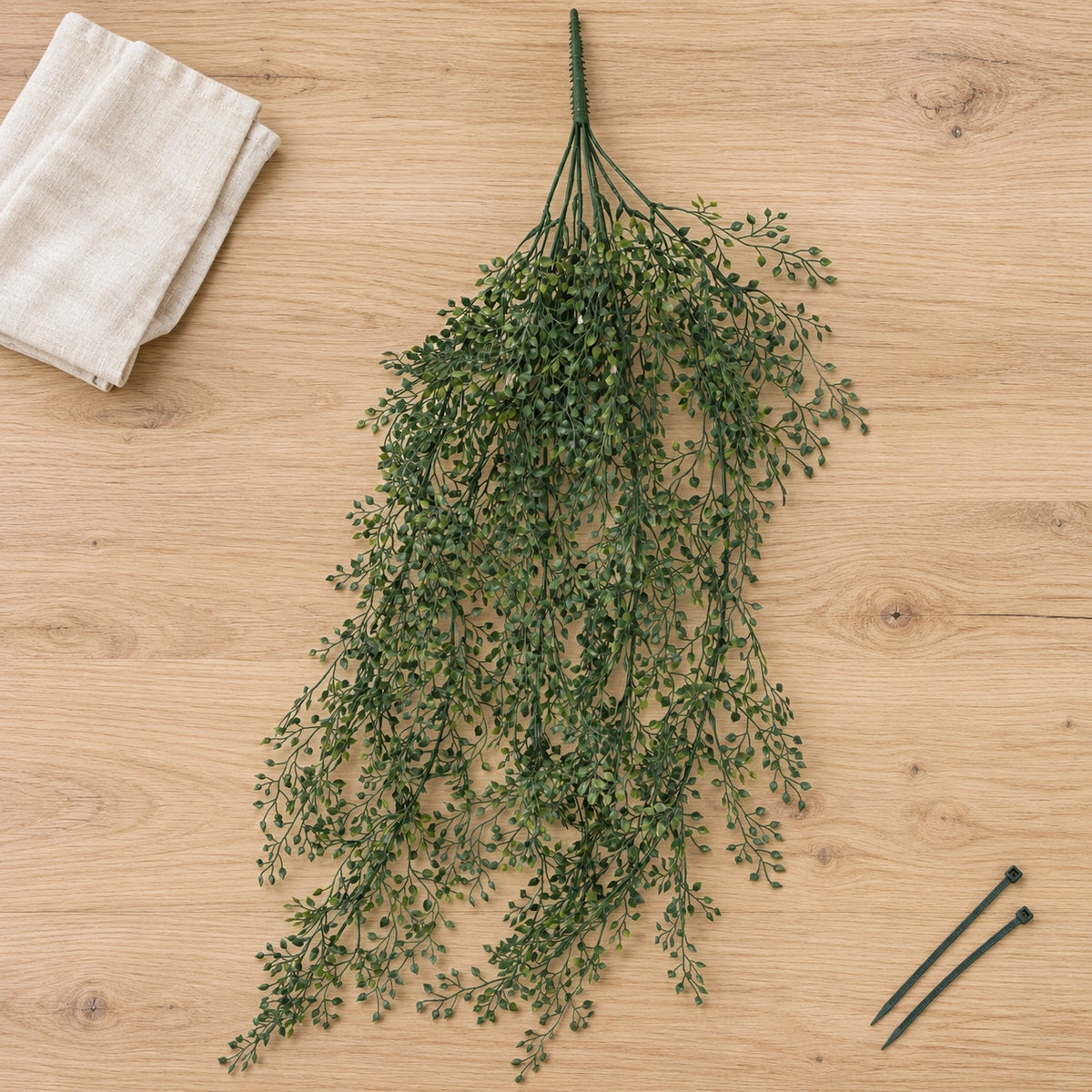 Artificial Hanging Jade Leaf Vine UV Resistant 90cm - styled product image B