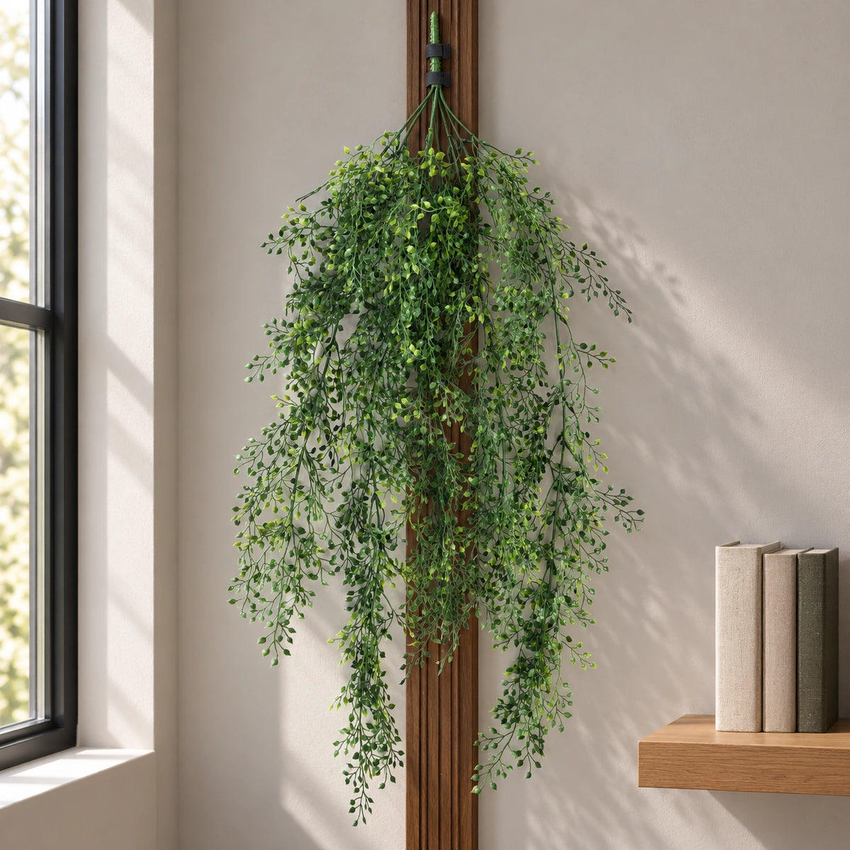Artificial Hanging Jade Leaf Vine UV Resistant 90cm - styled product image C